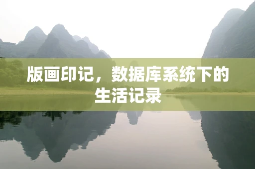 版画印记，数据库系统下的生活记录