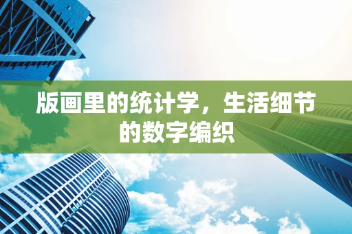 版画里的统计学，生活细节的数字编织