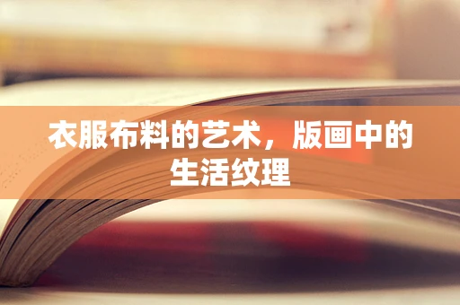 衣服布料的艺术，版画中的生活纹理