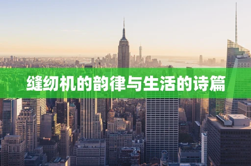 缝纫机的韵律与生活的诗篇