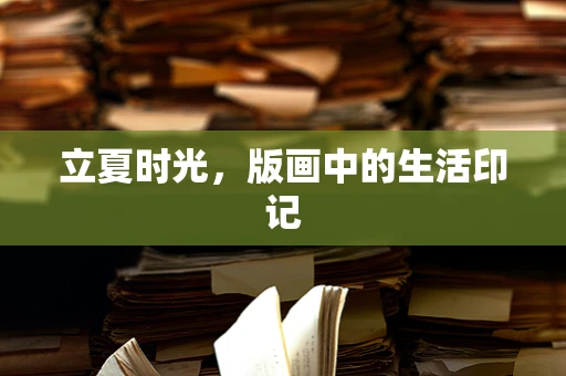 立夏时光，版画中的生活印记