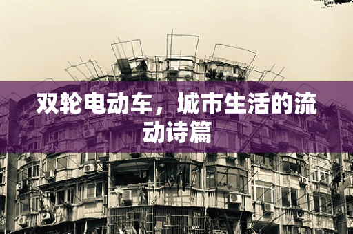 双轮电动车，城市生活的流动诗篇