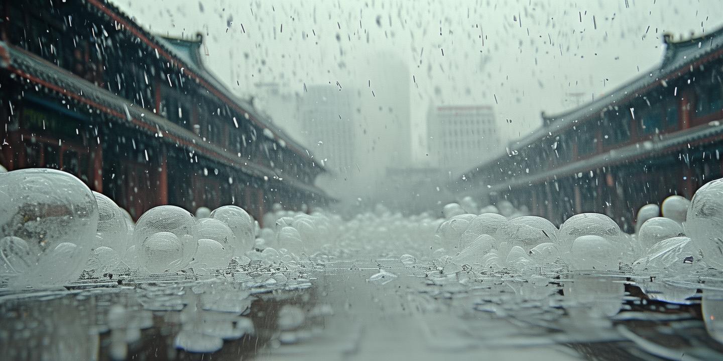 冰雹下的北京，生活与艺术的气泡膜印记